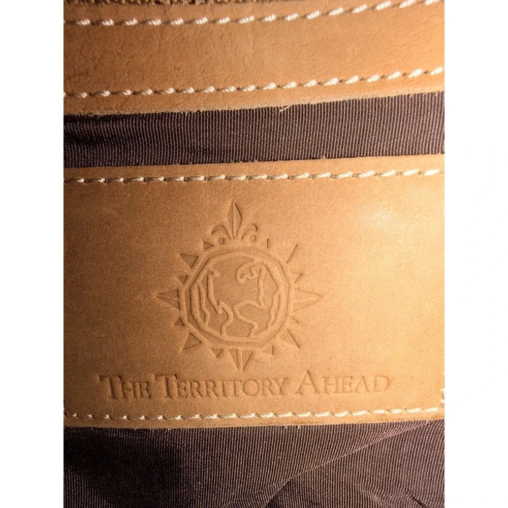 The Territory Ahead Tan Leather Messenger Bag Crossbody Tactical Travel Mens Bag